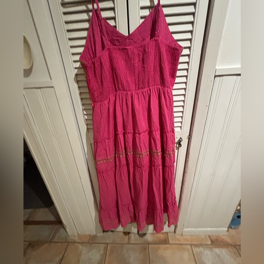 Women’s XL pink Farmers Market tiered dress - Picture 11 of 16